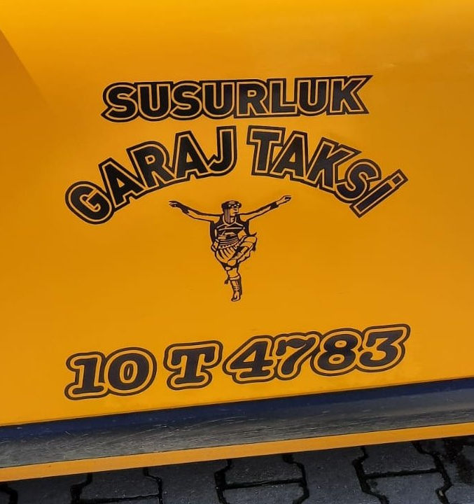 Susurluk Garaj Taksi kapı logosu ve plakası